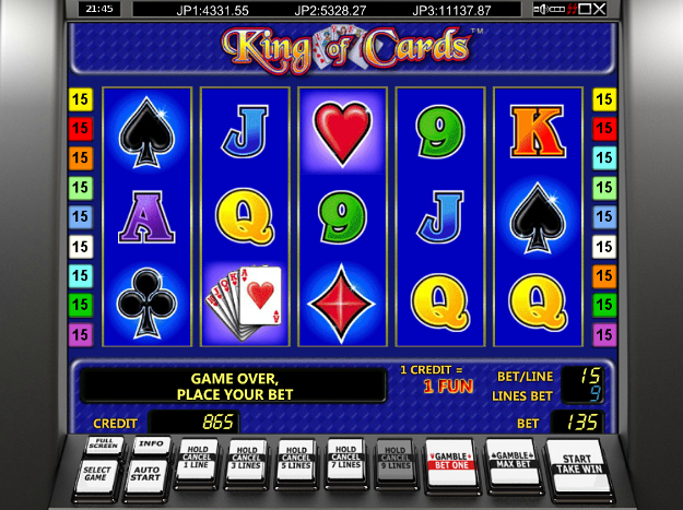 Игровой автомат King of Cards - казино Вулкан 24 ждет самых рисковых игроков